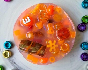 Orange Dreamsicle Pickable: 2" Picking Sensory Fidget Picky Pad Skin Picking Anxiety Relief Tactile Satisfying ASMR Dermatillomania ADHD