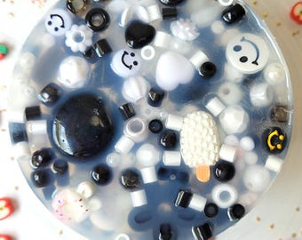 Black & White Pickable: 4" Picking Sensory Fidget Picky Pad Skin Picking Anxiety Relief Tactile Satisfying ASMR Dermatillomania ADHD