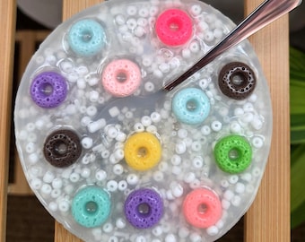 Cereal and Milk Pickable: 4" Picking Sensory Fidget Picky Pad Skin Picking Anxiety Relief Tactile Satisfying ASMR Dermatillomania ADHD