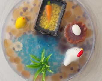 Chicken Yard Pickable: 4" Picking Sensory Fidget Picky Pad Skin Picking Anxiety Relief Tactile Satisfying ASMR Dermatillomania ADHD