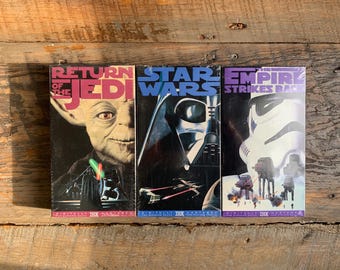 Versiegelte VHS Star Wars-Triologie, Das Imperium schlägt zurück, Die Rückkehr der Jedi, Eine Neue Hoffnung