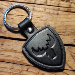 Moose Leather Key Ring - Prancing Moose Alternative!