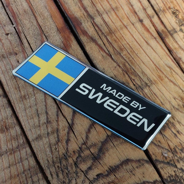 Made By Sweden Chrome Polydome Badge