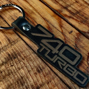 740 Turbo Leather Key Ring   Made in the UK and hand finished