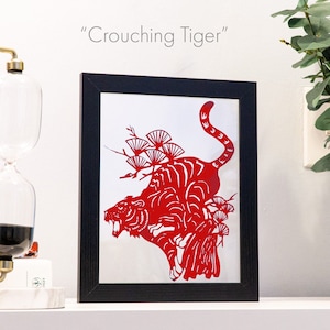 Anno della tigre cinese Paper Cut Designs