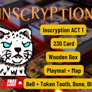 Inscryption ACT1 • Inscryption Cards • 230 Cards • Cryptid • Inscryption Map and Playmat • Stoat Card • Inscription Trading Card Games