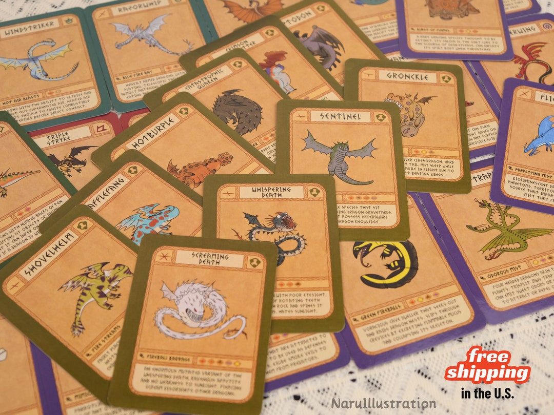 How to Train Your Dragon Card Dragon Cards 87 Cards Train Your Dragon ...