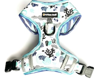 Under the Sea, No-Pull Dog Harness,  Fully Adjustable Neck & Chest Dog Harness with Reflective Material, Designer Dog Harness by Urban Ruff