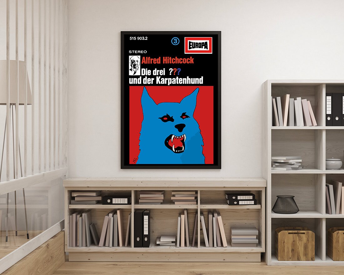 Poster Die drei Fragezeichen und der Karpatenhund DinA1 Etsy.de