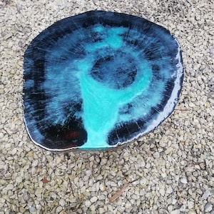 Blue epoxy coffee table, new house gift, epoxy resin table, coffee table, side tables, round coffee table, for mother's day