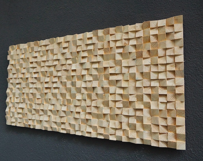 3D Wall Art,modern Wooden Wall Art, Acoustic Panel, Oak Wood Wall Decor ...