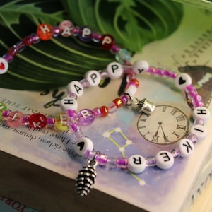 Happy Hiker Beaded Camp Summer Bracelets Friendship Bracelets Pinecone Acorn Charm