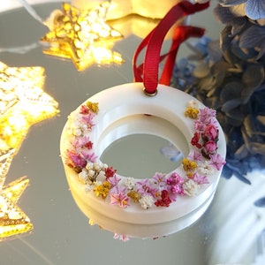 Mini Hanging Soy Wax Wardrobe Sachet, Flower Wreath to Hang In Closet, Air Freshener For Girls Car, Sakura Car Mirror Charm, House Freshie image 3