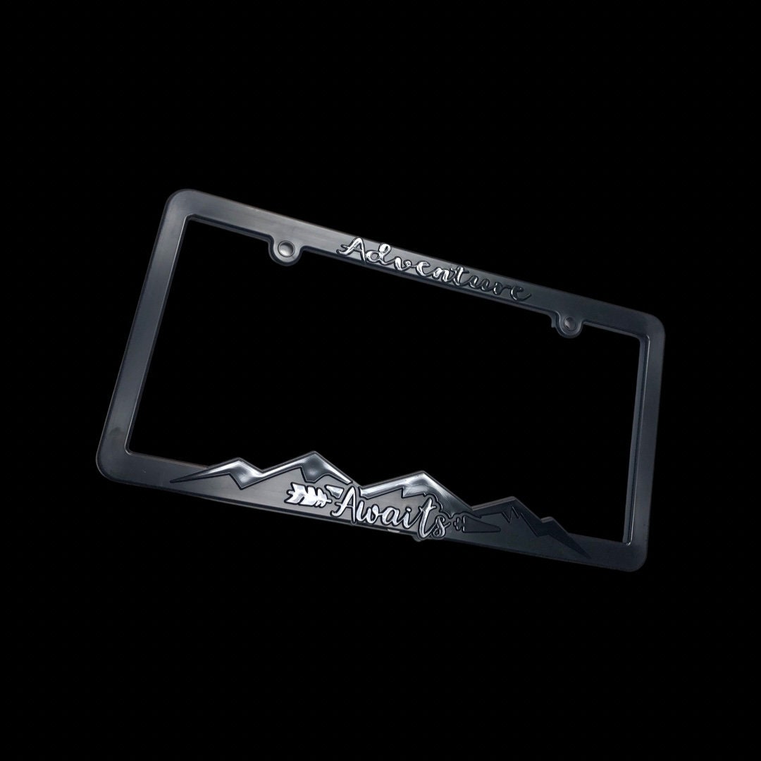 Blackout Adventure Awaits License Plate Frame Etsy