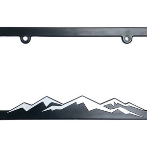 White Cap Mountain Plastic License Plate Frame