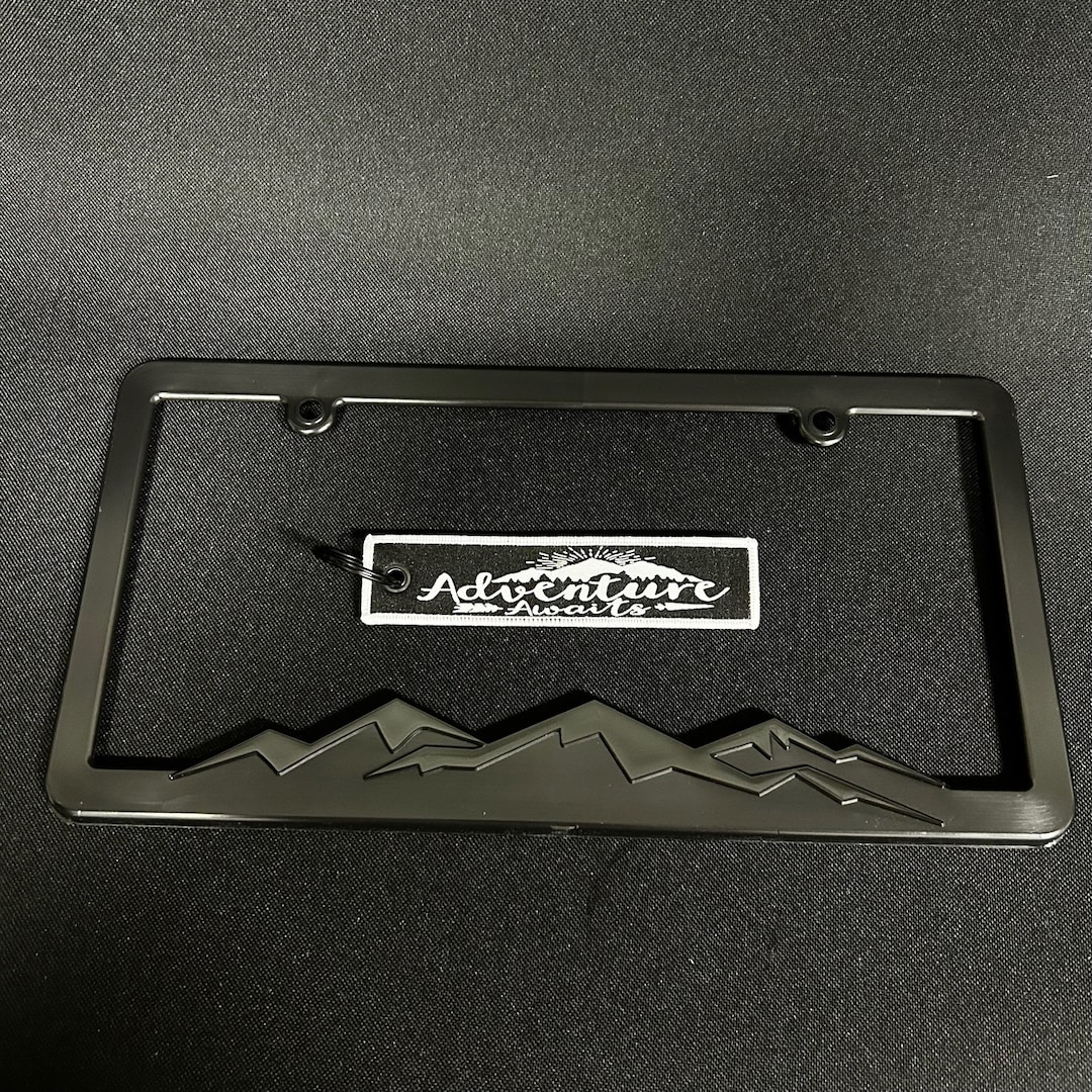 Blackout Mountain License Plate Frame Bracket with Jet Tag