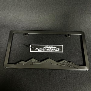 Blackout Mountain License Plate Frame Bracket with Jet Tag