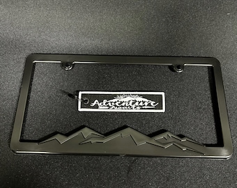 Blackout Mountain License Plate Frame Bracket with Jet Tag