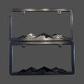 Two Blackout Mountain Raised Imprint License Plate Frame product logo