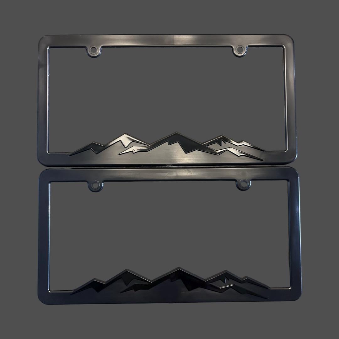 Toyota 4Runner License Plate Frame – Black Stainless Steel With Polished Finish, Front Or Rear