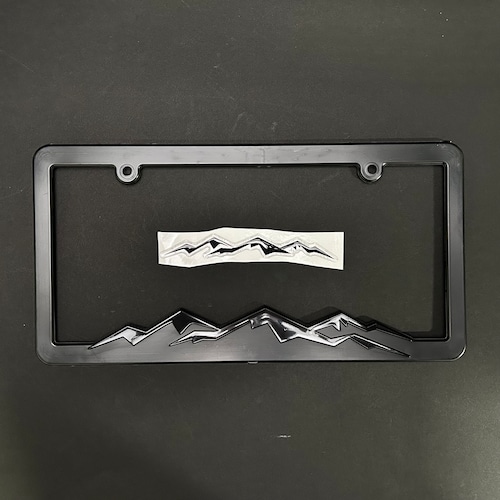 Black Mountain License Plate Frame with Dome Decal