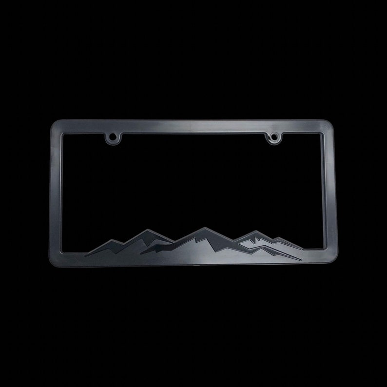 Blackout Mountain Raised Imprint License Plate Frames Etsy