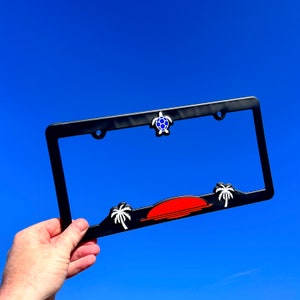 Protected By Spiderman Black Plastic License Plate Frame Marvel