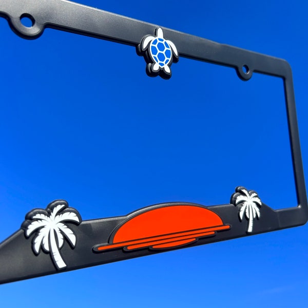 Turtle Plastic License Plate Frame