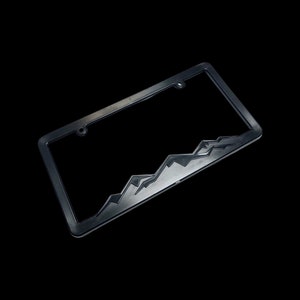 Blackout Mountain Raised Imprint License Plate Frame