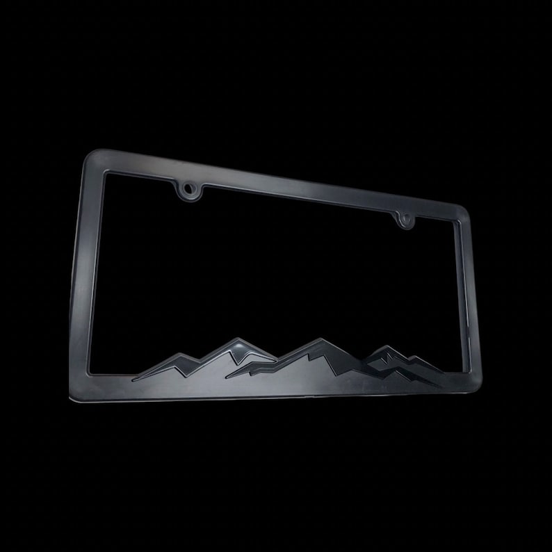 Blackout Mountain Raised Imprint License Plate Frame Etsy