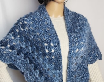 Grandma's shawl. Wool shawl. Crochet shawl. Shrug. Handmade shawl.