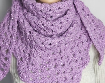 Baktus. Crochet shawl. Scarf. Elegant shawl. Handmade shawl.