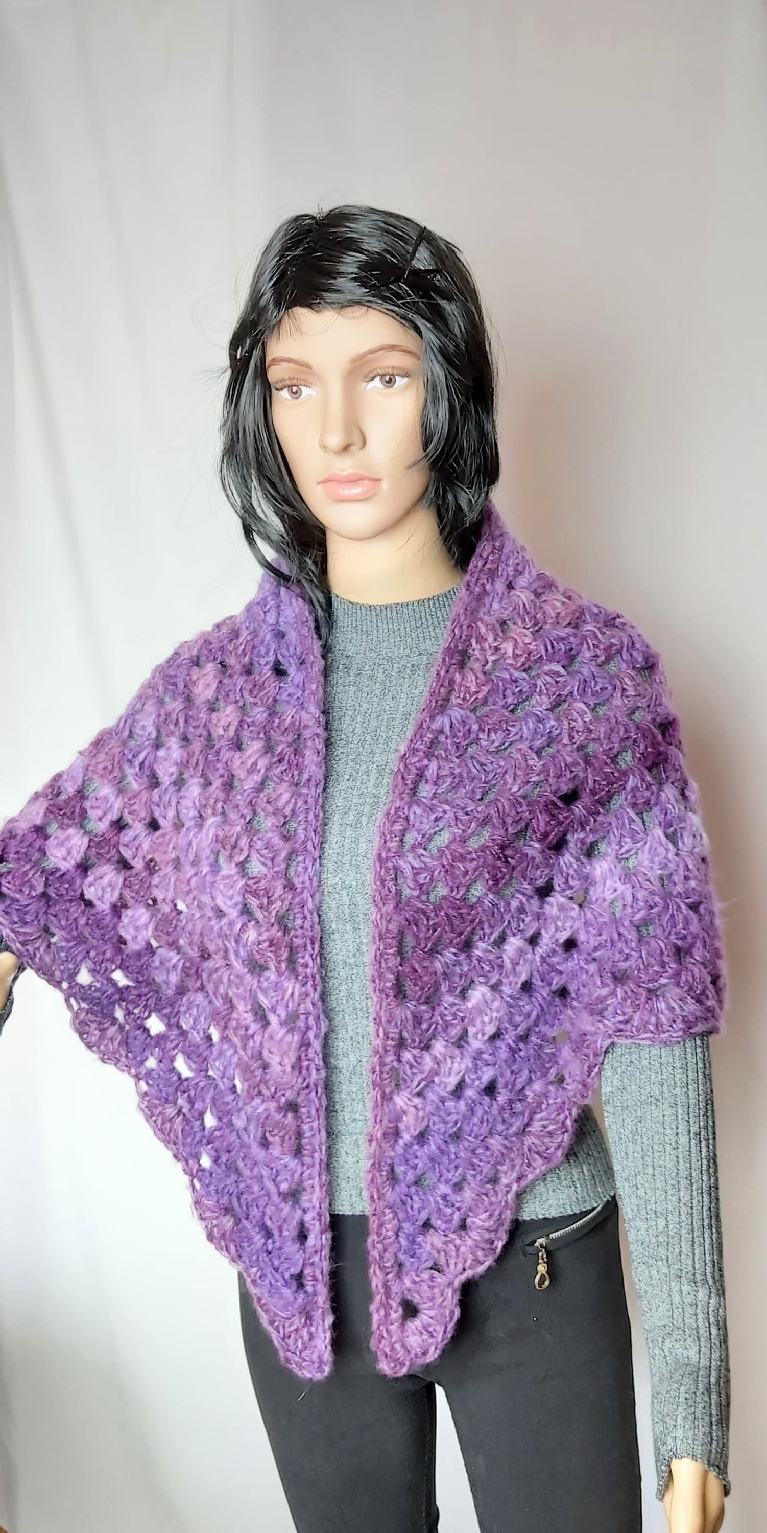 Maglia Scialle Della Nonna Ai Ferri Sciarpa Scialli Della Nonna Ai