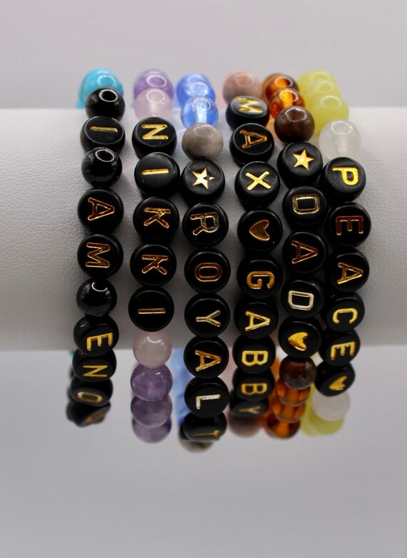 Word bracelet, custom word bracelet, bead word bracelets, letter bracelet,  personalised bracelet, name bracelet, mantra bracelet, words