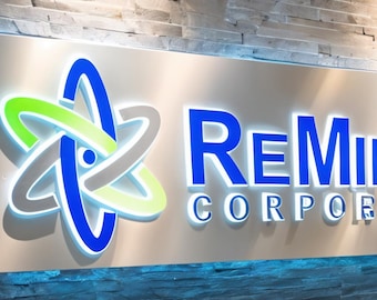 LED Backlit Business Wall Sign - Lighted, Custom Made & Fast Production LED Backlit Logo Sign