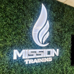 Custom 3D Metal LED Logo Sign – Backlit Business Wall Sign – Office Reception Logo Sign