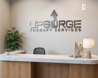 Company Office Logo Wall Sign - Professional Look Custom Laser Cut Sign for Your Business