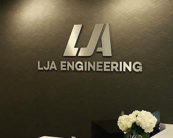 Personalized Metal Logo - Custom 3D Laser Cut & Backlit Logo Sign - Modern Business Signage