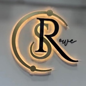 3DGOLD  Backlit Business Sign/ Logo Sign Acrylic / Office Logo Decoration 3D Custom Business sign/ Wall Logo For Spa Beauty Decor