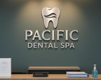 Custom Laser Cut Clinic Logo Sign - Doctor Lobby Signage - Sign with Raised 3D