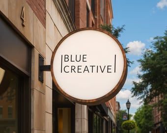 Custom Backlit Double-Sided Logo Sign - Personalized Business Wall Sign with LED Glow