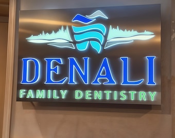 Custom 3D LED Sign - Light Up Logo for Office, Store, or Shop Wall - Personalized Backlit Sign