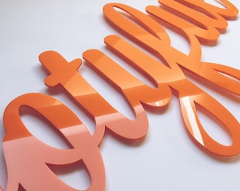 Laser Cut Business Logo - Raised 3D Office Sign - Custom Acrylic or Metal Sign