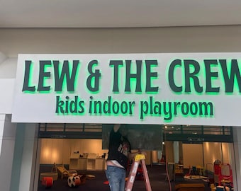 Custom 3D Metal Backlit Sign , LED Light Logo for Office  Business, Outdoor Custom Signage, Personalized Illuminated Wall Sign 3d signage