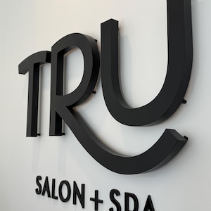 Anpassad 3D-metalllogotypskylt, kontorslogotypskylt, laserskuren företagslogotyp, receptionsskylt, företagsvarumärke bild 1