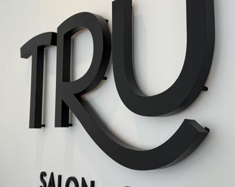 Custom 3D Metal Sign, Office Signage, Custom Metal Laser Cut Logo, Reception Signage