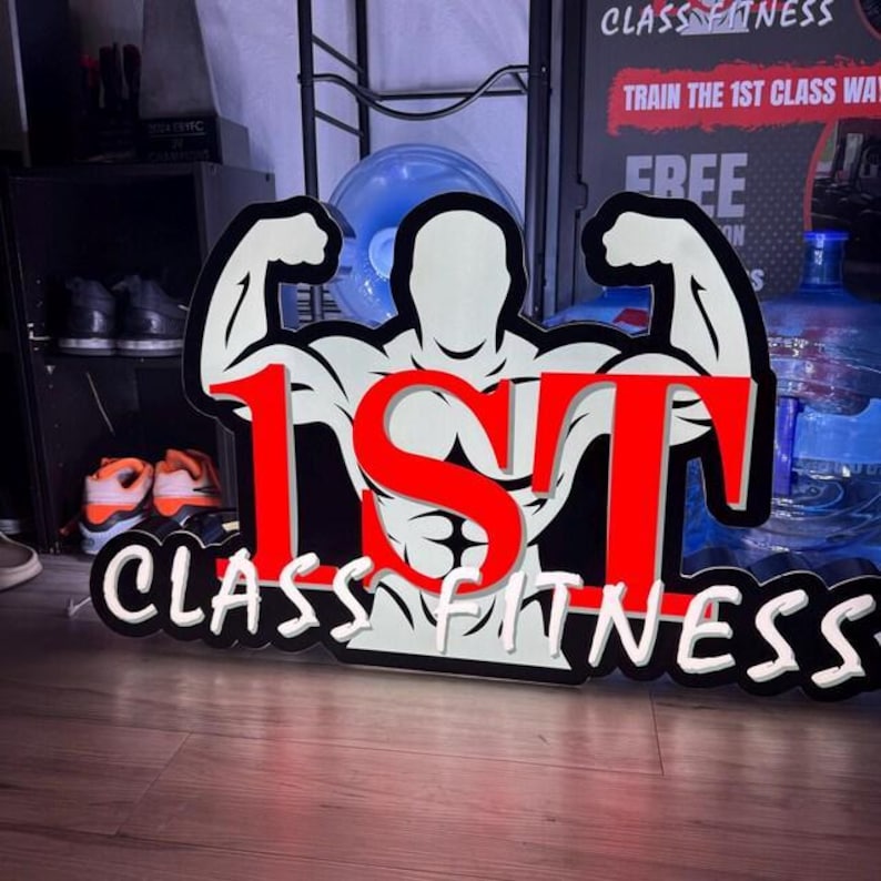Fitness sign custom logo sign office sign