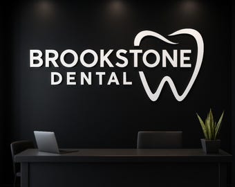 Custom Dental Office Sign – 3D Laser Cut Clinic Wall Logo – Dentist Reception Wall Decor