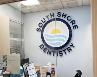 Office & Storefront Custom Backlit Logo Sign - 3D LED Business Wall Sign - Handcrafted Premium