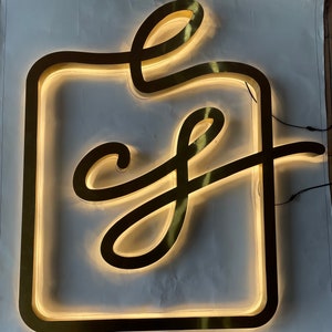 Custom Backlit sign   , 3D backlit Sign metal , 3d led signage, Business Sign, Company Led Sign, Office Logo, Name Logo Sign